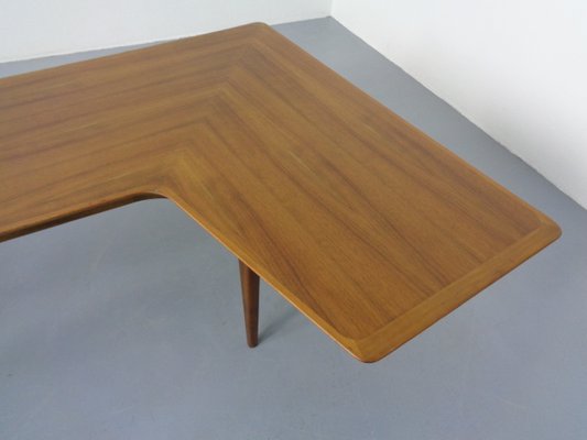 Large Danish Boomerang Teak Coffee Table, 1960s-RDW-1162027