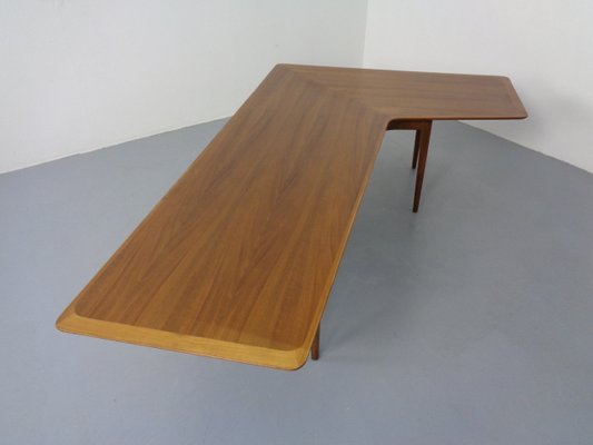 Large Danish Boomerang Teak Coffee Table, 1960s-RDW-1162027