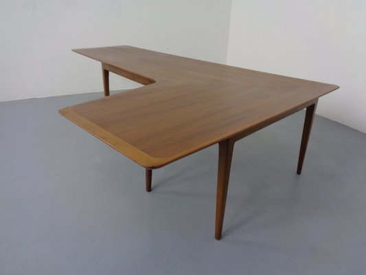 Large Danish Boomerang Teak Coffee Table, 1960s-RDW-1162027