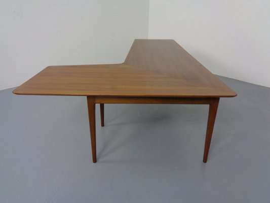 Large Danish Boomerang Teak Coffee Table, 1960s-RDW-1162027