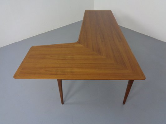 Large Danish Boomerang Teak Coffee Table, 1960s-RDW-1162027