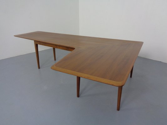 Large Danish Boomerang Teak Coffee Table, 1960s-RDW-1162027