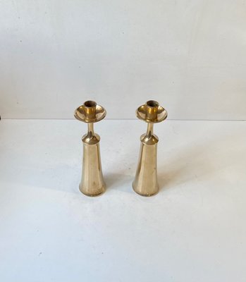 Large Danish Brass Candlesticks by Jens Harald Quistgaard for Ihq, 1960s, Set of 2-LCR-1409628