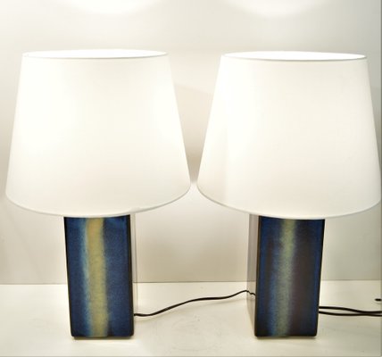 Large Danish Ceramic Table Lamps from Søholm, 1960s, Set of 2-UDU-1815474