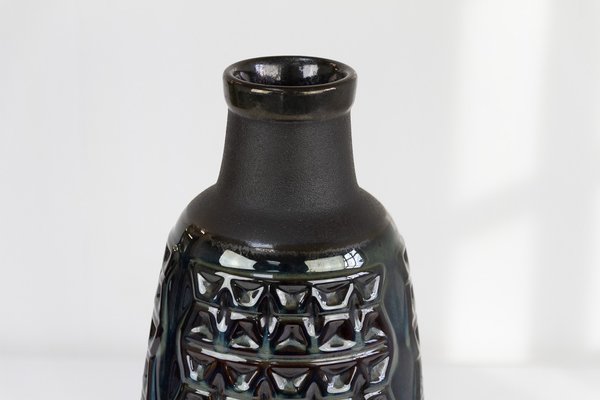 Large Danish Ceramic Vase in Blue Glaze by Einar Johansen for Søholm, 1960s-WIX-1818316