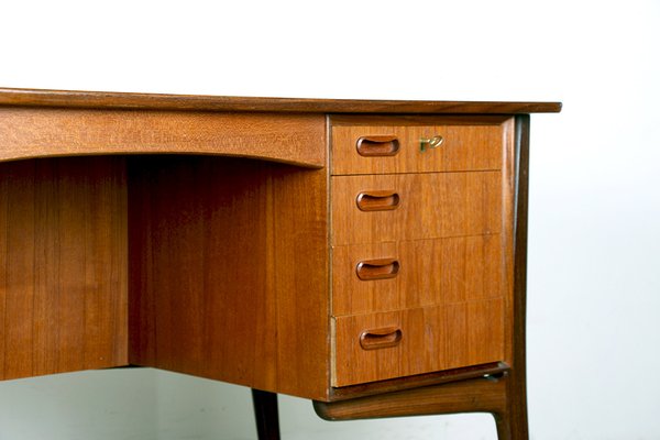 Large Danish Desk in Teak by Svend Åge Madsen for H.P. Hansen, 1960s-EMB-2026882