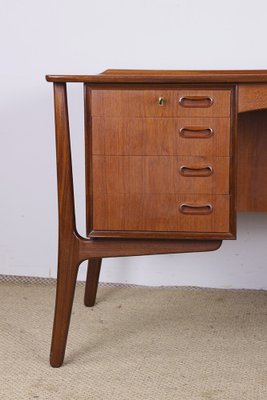 Large Danish Desk in Teak by Svend Åge Madsen for H.P. Hansen, 1960s-EMB-2026882