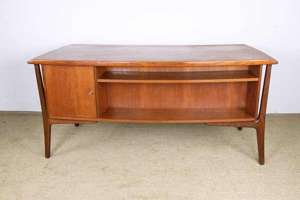 Large Danish Desk in Teak by Svend Åge Madsen for H.P. Hansen, 1960s-EMB-2026882