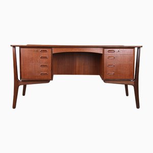 Large Danish Desk in Teak by Svend Åge Madsen for H.P. Hansen, 1960s-EMB-2026882