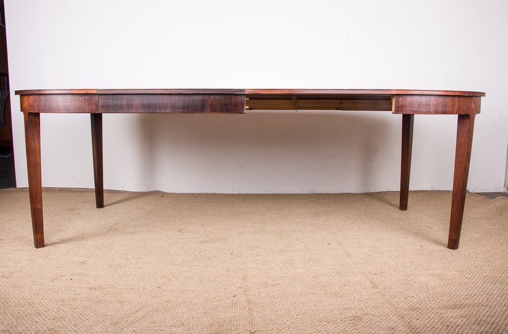 Large Danish Dining Table in Rosewood by Hugo Frandsen for Spottrup, 1960s