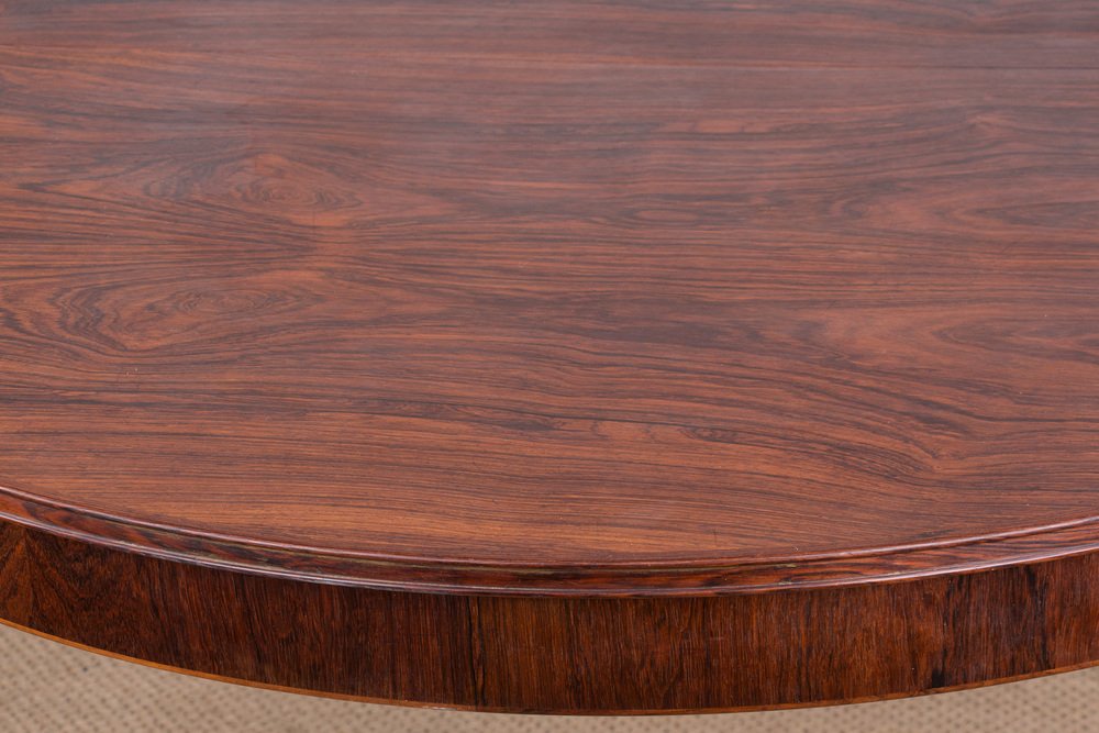 Large Danish Dining Table in Rosewood by Hugo Frandsen for Spottrup, 1960s