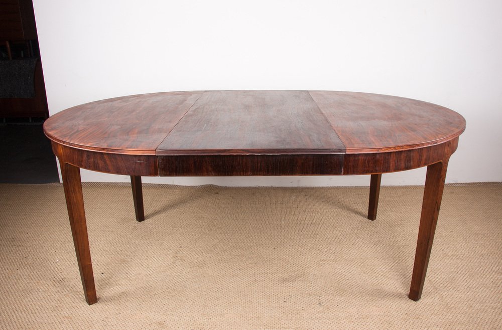 Large Danish Dining Table in Rosewood by Hugo Frandsen for Spottrup, 1960s