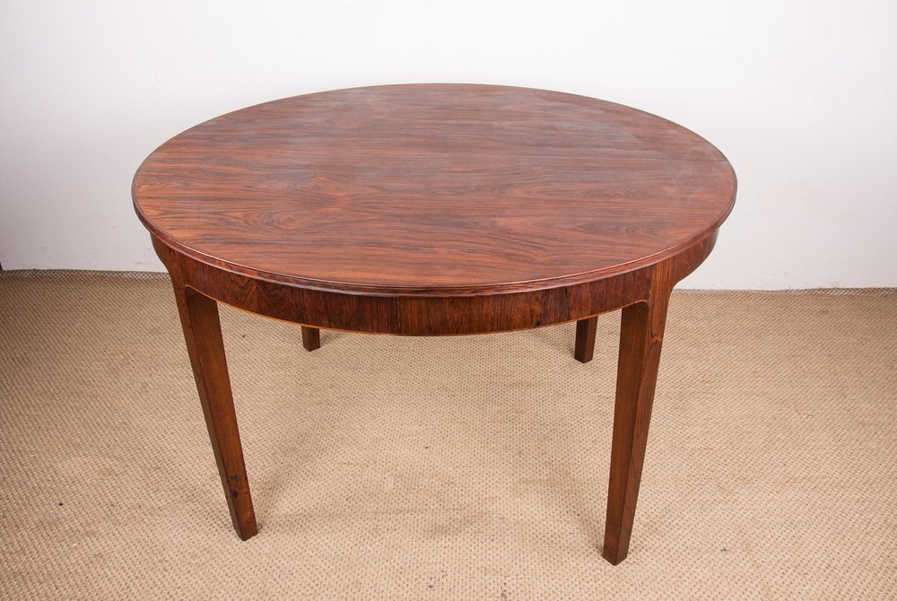 Large Danish Dining Table in Rosewood by Hugo Frandsen for Spottrup, 1960s