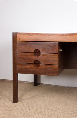 Large Danish Executive Desk in Rosewood by Christian Linneberg, 1960s-EMB-2026843