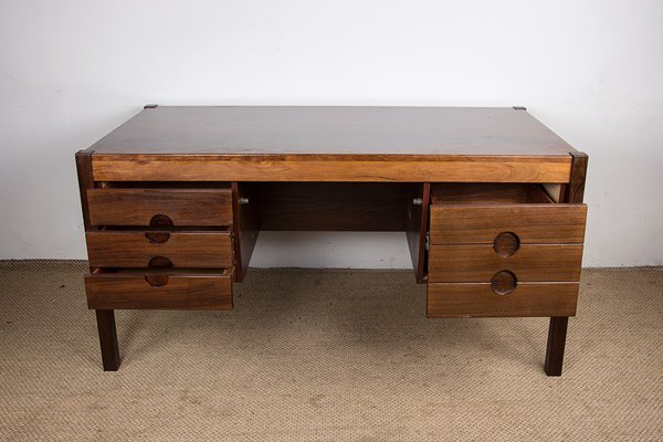 Large Danish Executive Desk in Rosewood by Christian Linneberg, 1960s-EMB-2026843