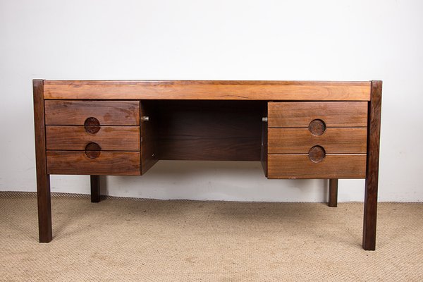 Large Danish Executive Desk in Rosewood by Christian Linneberg, 1960s-EMB-2026843