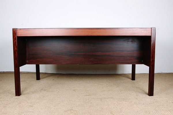 Large Danish Executive Desk in Rosewood by Christian Linneberg, 1960s-EMB-2026843