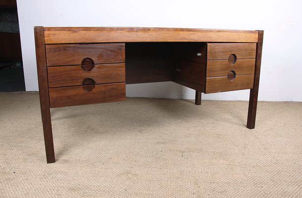 Large Danish Executive Desk in Rosewood by Christian Linneberg, 1960s-EMB-2026843