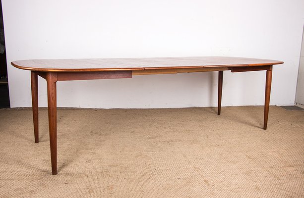 Large Danish Extendable Dining Table in Teak by Hans Skovmand for Skovmand & Andersen, 1960s-EMB-2026520