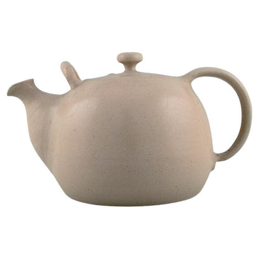 Large Danish Glazed Ceramic Teapot from Kähler, 1960s