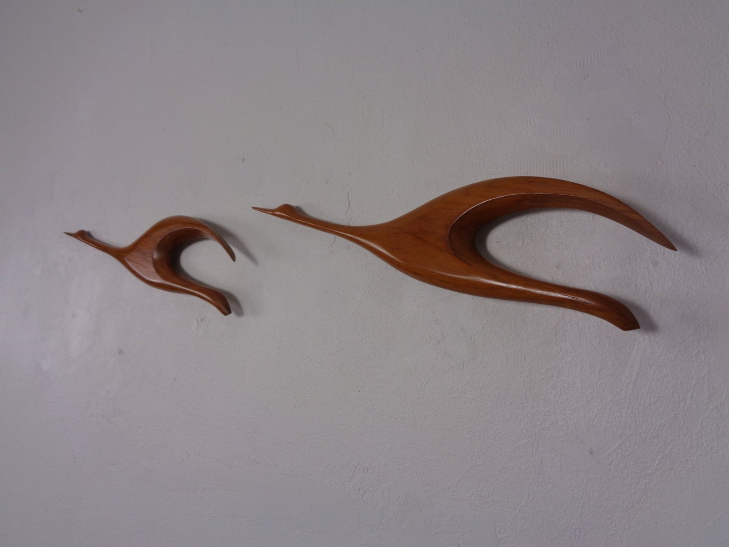 Large Danish Herons in Teak, 1960s, Set of 2