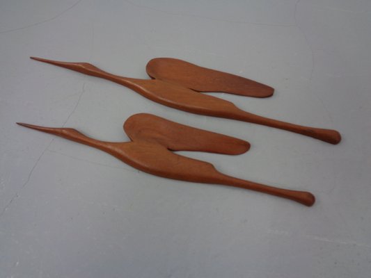 Large Danish Herons in Teak, 1960s, Set of 2-RDW-1225740