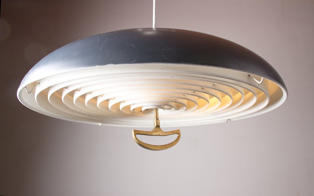 Large Danish Metal California Suspension Light by Vilhem Wolhert & Jorgen Bo for Poulsen, 1960s