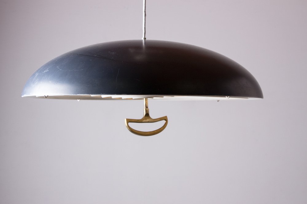 Large Danish Metal California Suspension Light by Vilhem Wolhert & Jorgen Bo for Poulsen, 1960s