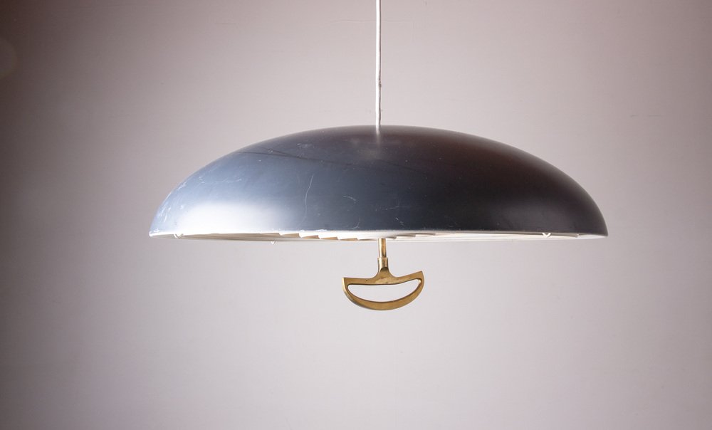 Large Danish Metal California Suspension Light by Vilhem Wolhert & Jorgen Bo for Poulsen, 1960s