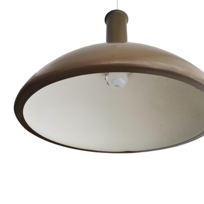 Large Danish Modern Olive Green Metal Hanging Lamp by Sidse Werner for Holmegaard, 1970s-SCS-1332594