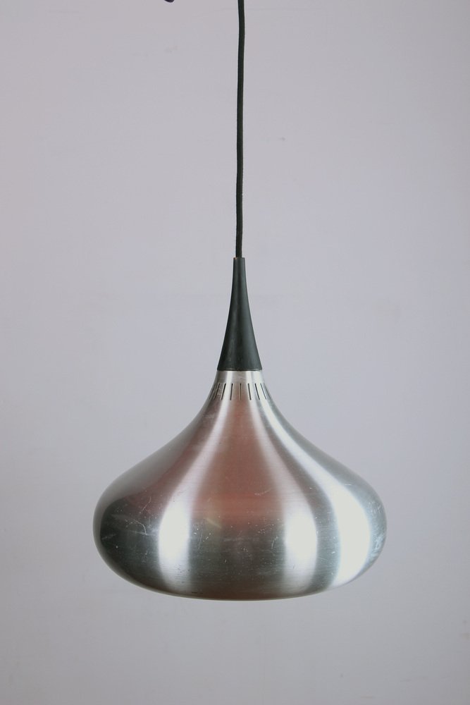 Large Danish Pendant Light in Chrome Metal by Jo Hammerborg for Fog & Morup, 1960