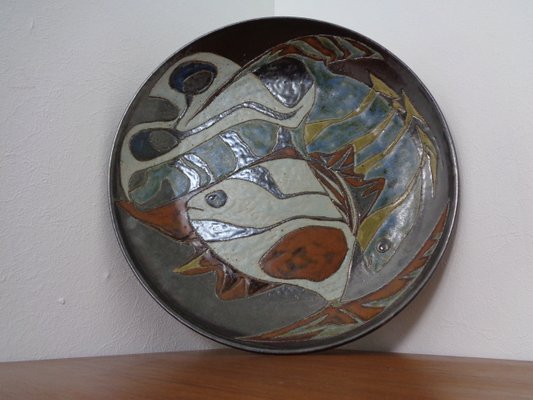 Large Danish Studio Ceramic Bowl, 1960s-RDW-1298239