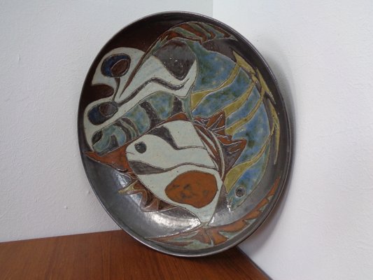 Large Danish Studio Ceramic Bowl, 1960s-RDW-1298239