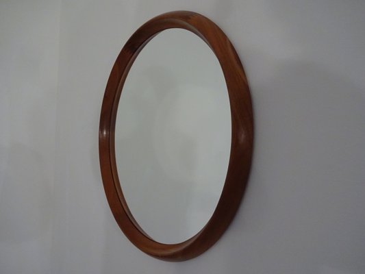 Large Danish Teak Mirror by Bernhard Pedersen for Viby, 1960s-RDW-586404