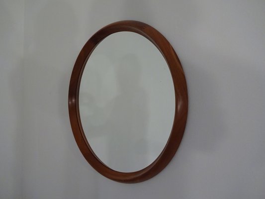 Large Danish Teak Mirror by Bernhard Pedersen for Viby, 1960s-RDW-586404