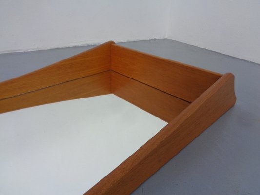 Large Danish Teak Mirror with Shelf by Pedersen & Hansen for Viby, 1960s-RDW-1766137