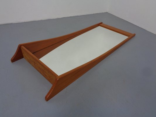 Large Danish Teak Mirror with Shelf by Pedersen & Hansen for Viby, 1960s-RDW-1766137