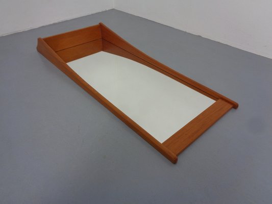 Large Danish Teak Mirror with Shelf by Pedersen & Hansen for Viby, 1960s-RDW-1766137