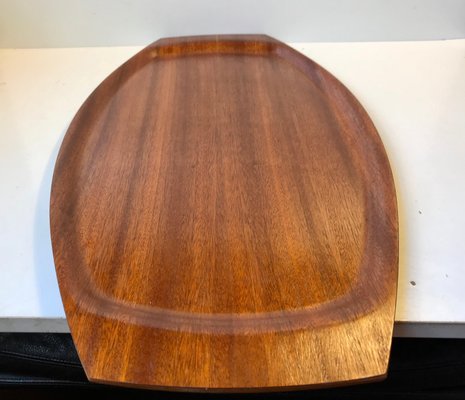 Large Danish Teak Veneer Serving Tray from Silva, 1960s-LCR-709511