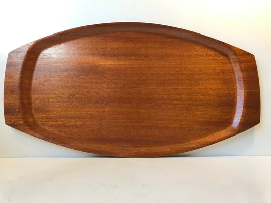 Large Danish Teak Veneer Serving Tray from Silva, 1960s-LCR-709511