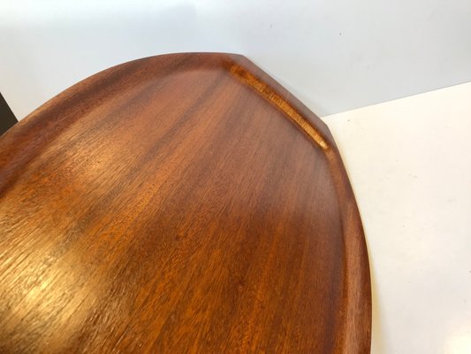 Large Danish Teak Veneer Serving Tray from Silva, 1960s-LCR-709511