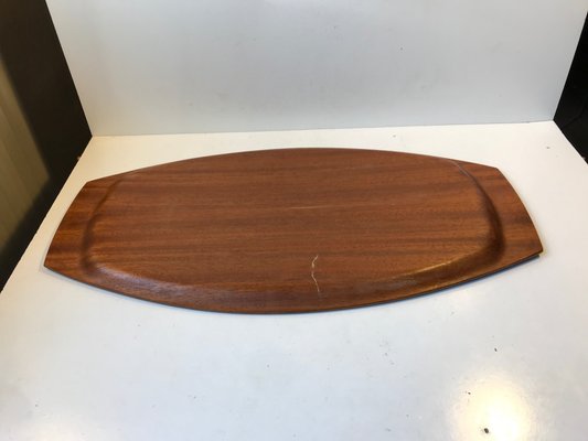 Large Danish Teak Veneer Serving Tray from Silva, 1960s-LCR-709511