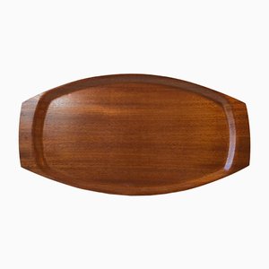 Large Danish Teak Veneer Serving Tray from Silva, 1960s-LCR-709511