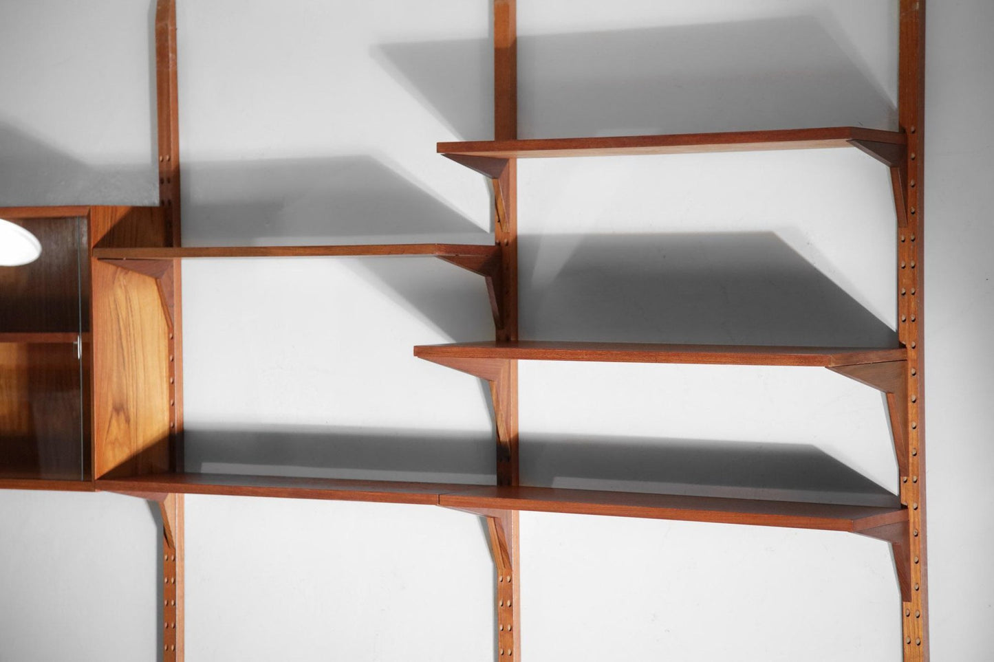 Large Danish Teak Wall Bookcase Ladder by Poul Cadovius