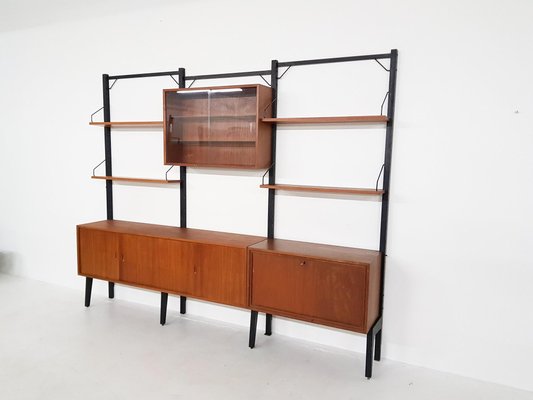 Large Danish Teak Wall Units by Poul Cadovius for Royal System, 1950s-ZO-737310