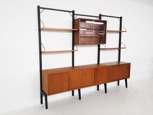 Large Danish Teak Wall Units by Poul Cadovius for Royal System, 1950s-ZO-737310