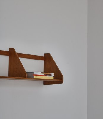 Large Danish Wall Shelf in Patinated Oak by Hans J. Wegner for Ry Mobler, 1950s-WRF-1139494