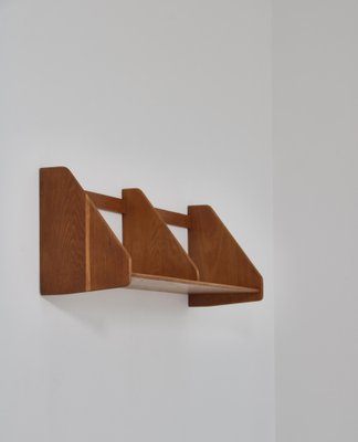 Large Danish Wall Shelf in Patinated Oak by Hans J. Wegner for Ry Mobler, 1950s-WRF-1139494