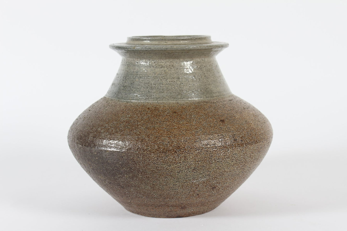 Large Danish Wide Vase with Greyish-Brown Glaze by Nils Kähler for Hak Kähler, 1970s