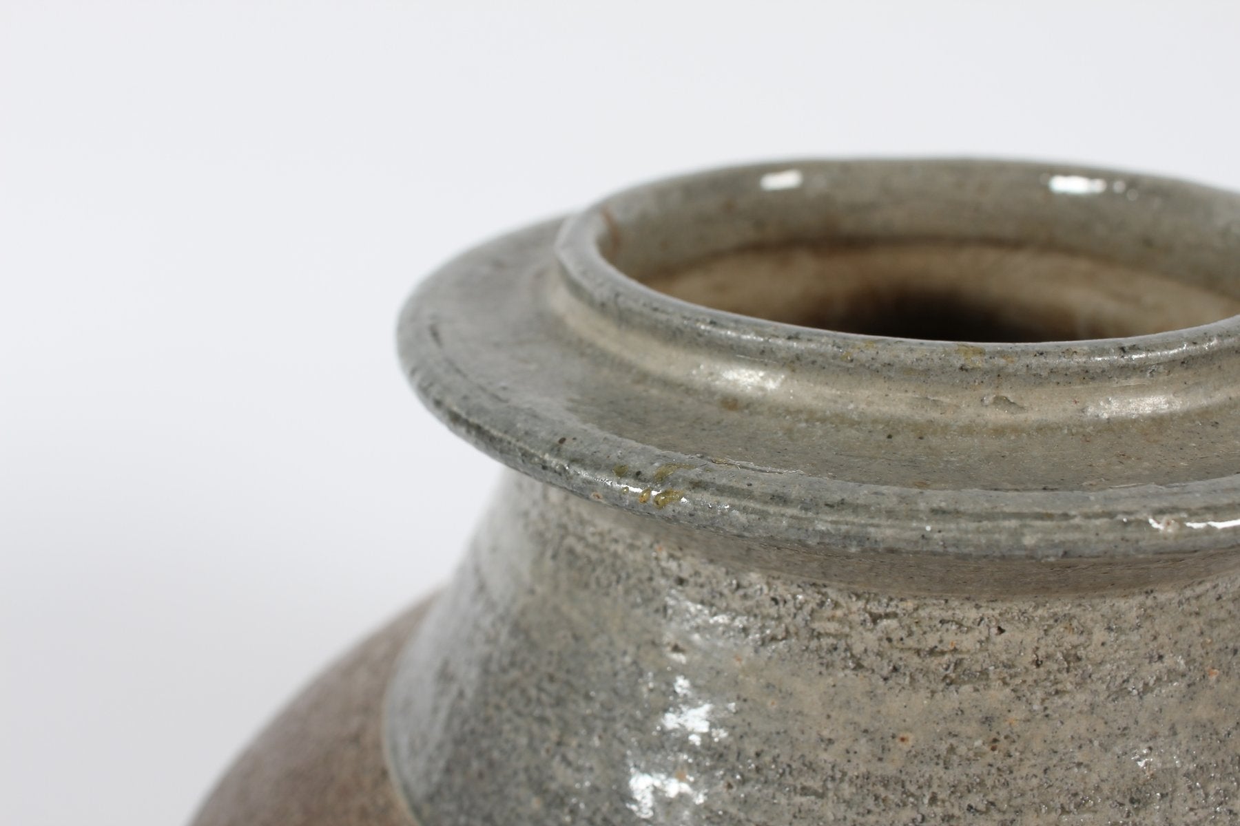 Large Danish Wide Vase with Greyish-Brown Glaze by Nils Kähler for Hak Kähler, 1970s